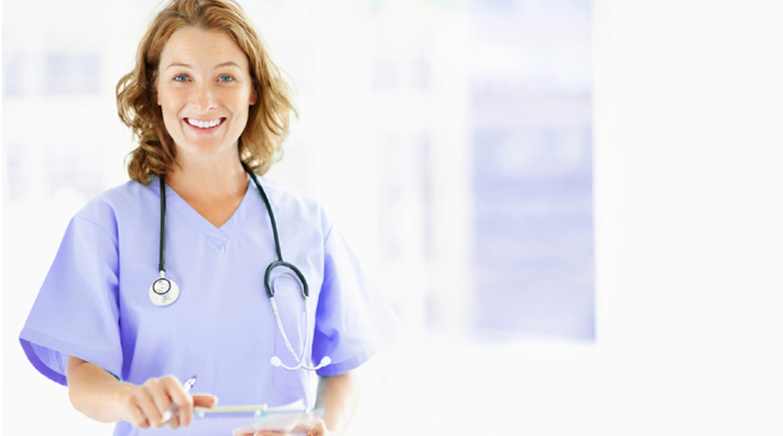 Nurse in Purple
